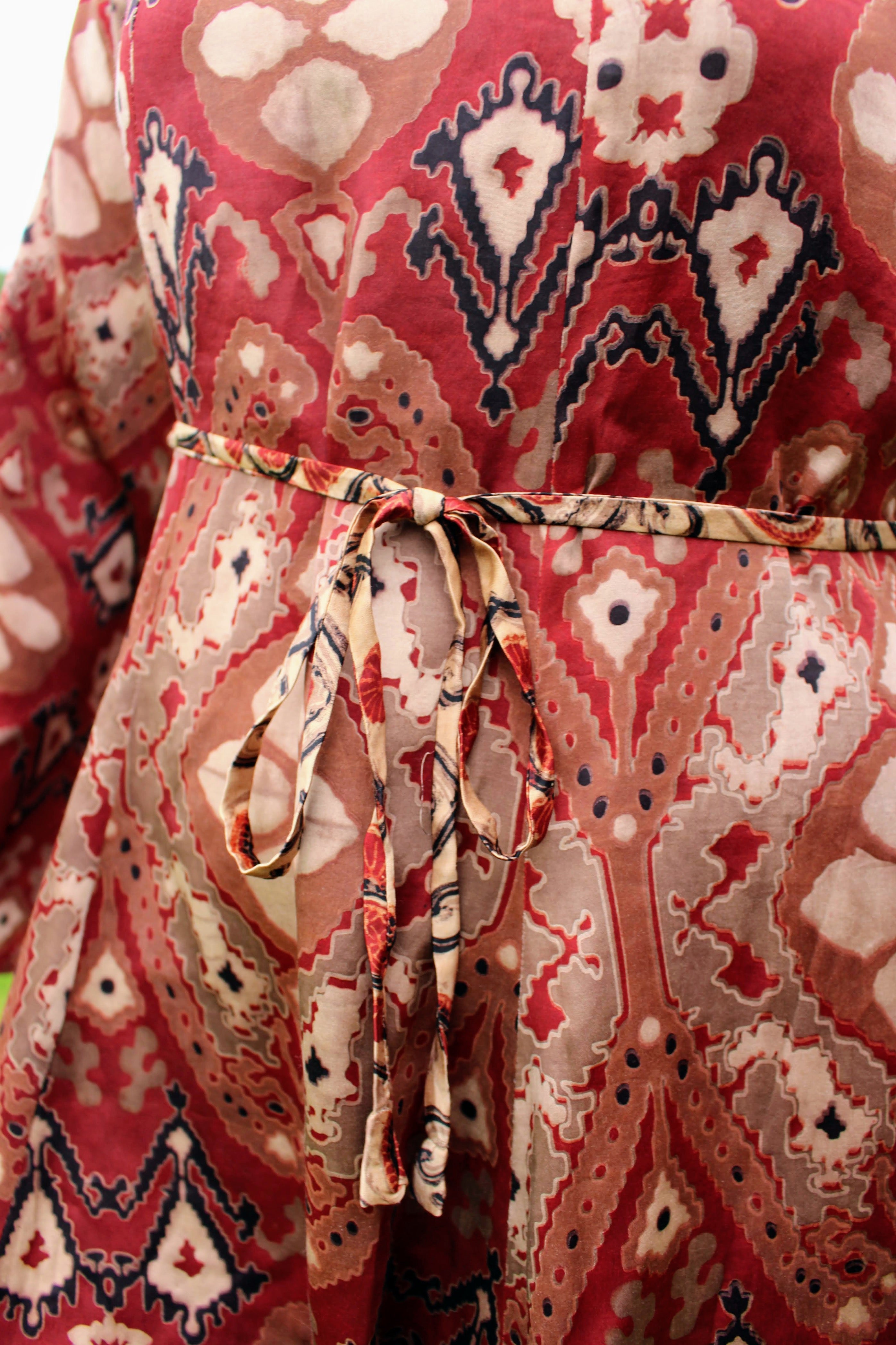 Shell Detail Modal Silk Dress