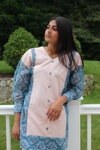 Chanderi Back Detail Short Dress