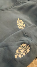 Unisex oversized heavyweight cotton hoodie with embroidery