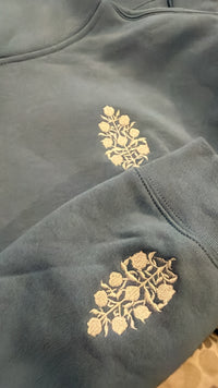 Unisex oversized heavyweight cotton hoodie with embroidery