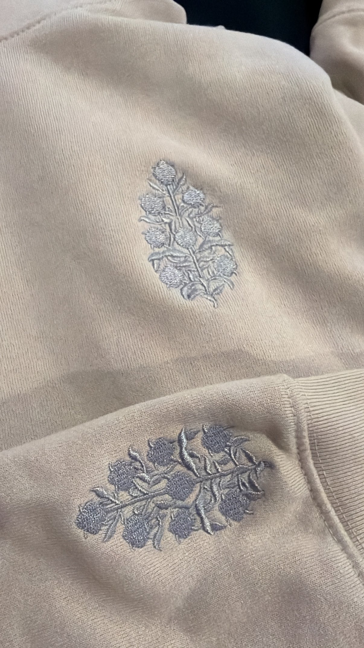 Unisex oversized heavyweight cotton hoodie with embroidery