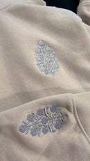 Unisex oversized heavyweight cotton hoodie with embroidery