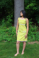 Lime green Cotton Hakoba Dress