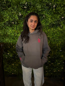 Unisex oversized heavyweight cotton hoodie with embroidery