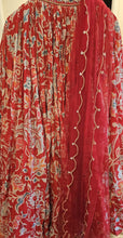 Load image into Gallery viewer, Red Printed Crepe Silk Lehenga- PRE ORDER
