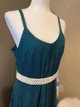 Load image into Gallery viewer, Emerald Green Bandhani Maxi Dress with Detachable Belt
