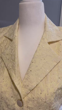 Pure Embroidered Chanderi Waist Coat/Vest
