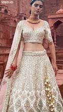 Load and play video in Gallery viewer, Light Cream/Blush Bridal Lehenga
