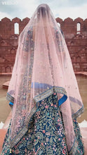 Load and play video in Gallery viewer, Blue/Pink Bridal Lehenga
