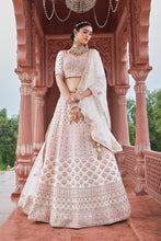 Load image into Gallery viewer, Light Cream/Pink Bridal Lehenga
