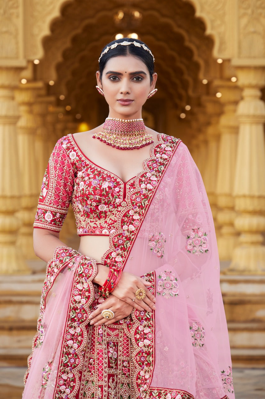 A Beautiful Jalandhar Wedding With A Bride In Bright Pink Lehenga | Pink  bridal lehenga, Indian bridal lehenga, Indian bridal dress