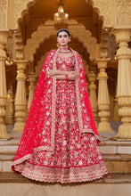 Load image into Gallery viewer, Red Bridal Lehenga
