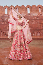Load image into Gallery viewer, Red/Pink Bridal Lehenga
