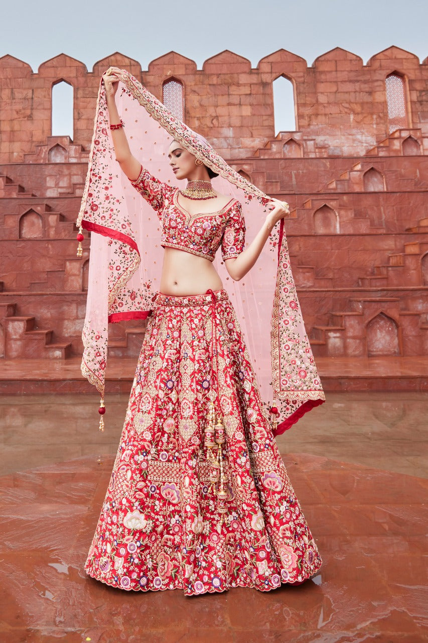 Red/Pink Bridal Lehenga