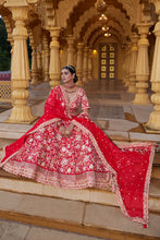 Load image into Gallery viewer, Red Bridal Lehenga
